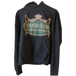 Rhude French Riviera hoodie in black and green